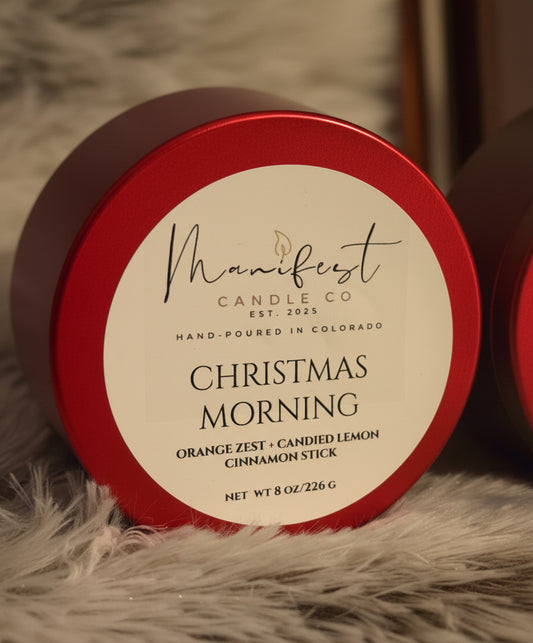 Christmas Morning- Red tin