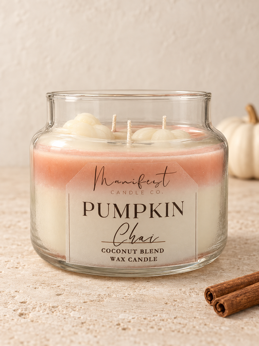 Pumpkin Chai handcrafted candle